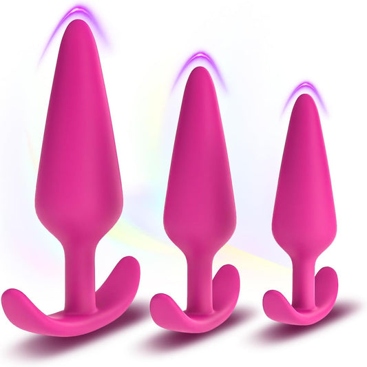New Portable Couple Plug Anales Kit Newly Relaxing Anales Plugs Butt Relaxing Training Set Butt Adult Toy Exercise Tool for Men Women Sunglasses 2P5K7 (pink12)