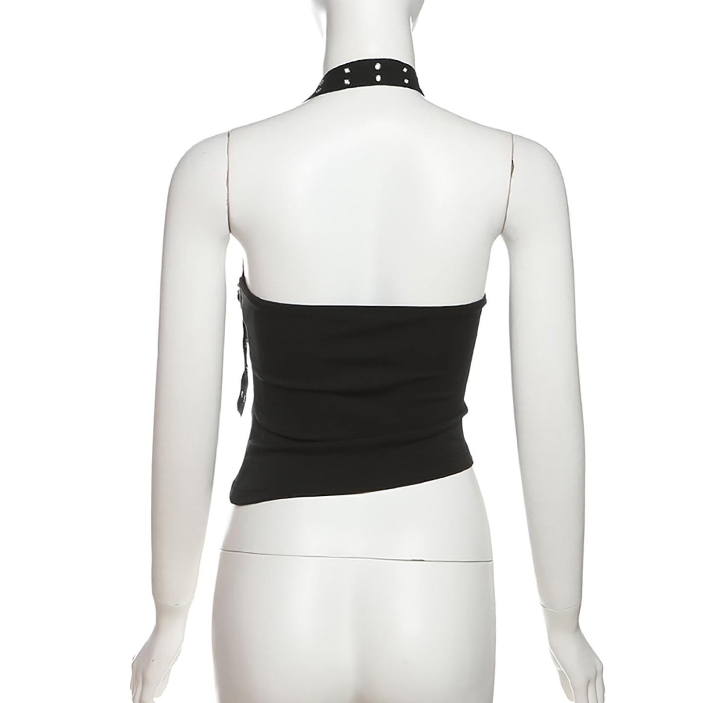 Women Sexy Choker Buckle Halter Neck Crop Tube Top Rave Dance Cami Bandeau Tops