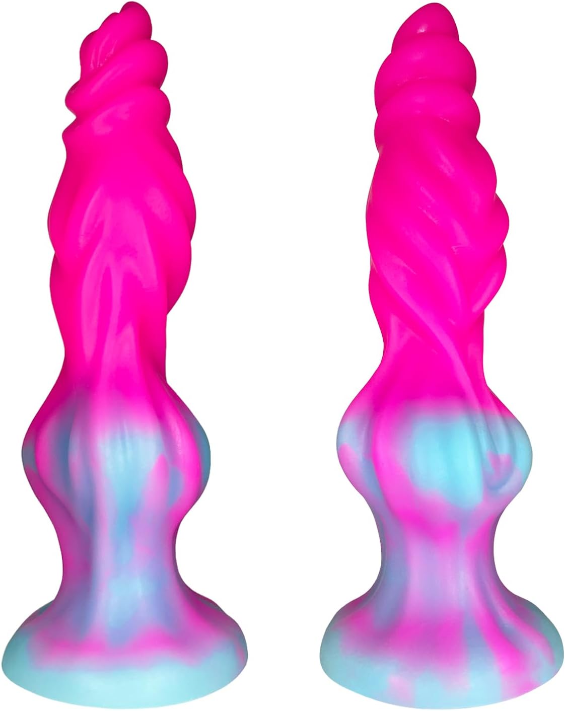 Fantasy Dragon Dildo Silicone Soft Anal Dildo for G Spot Vaginal Anal Play, 7.5 inch Realistic Monster Dildos with Big Knot, Pink Suction Cup Dildos Adult Sex Toys for Women, Men