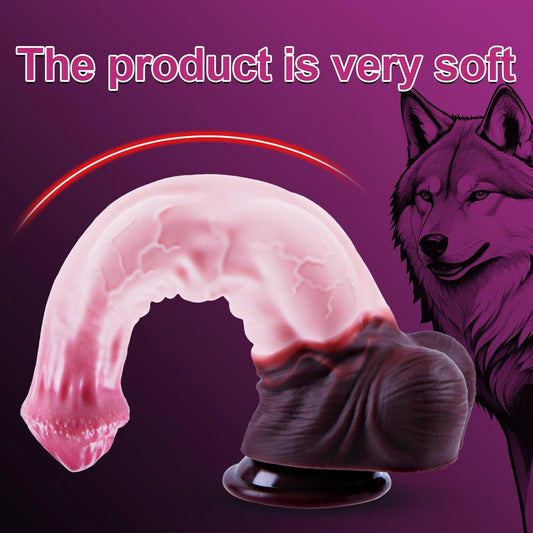 Huge Knotted Horse Dildo 11.4 ", Silicone Fantasy Thick Dildo, XL G-Spot Large Realistic Monster Penis with Suction Cup,Ultra-Wide Giant Canine Knot Long Anal Butt Plug,Women Couples Gay Toys