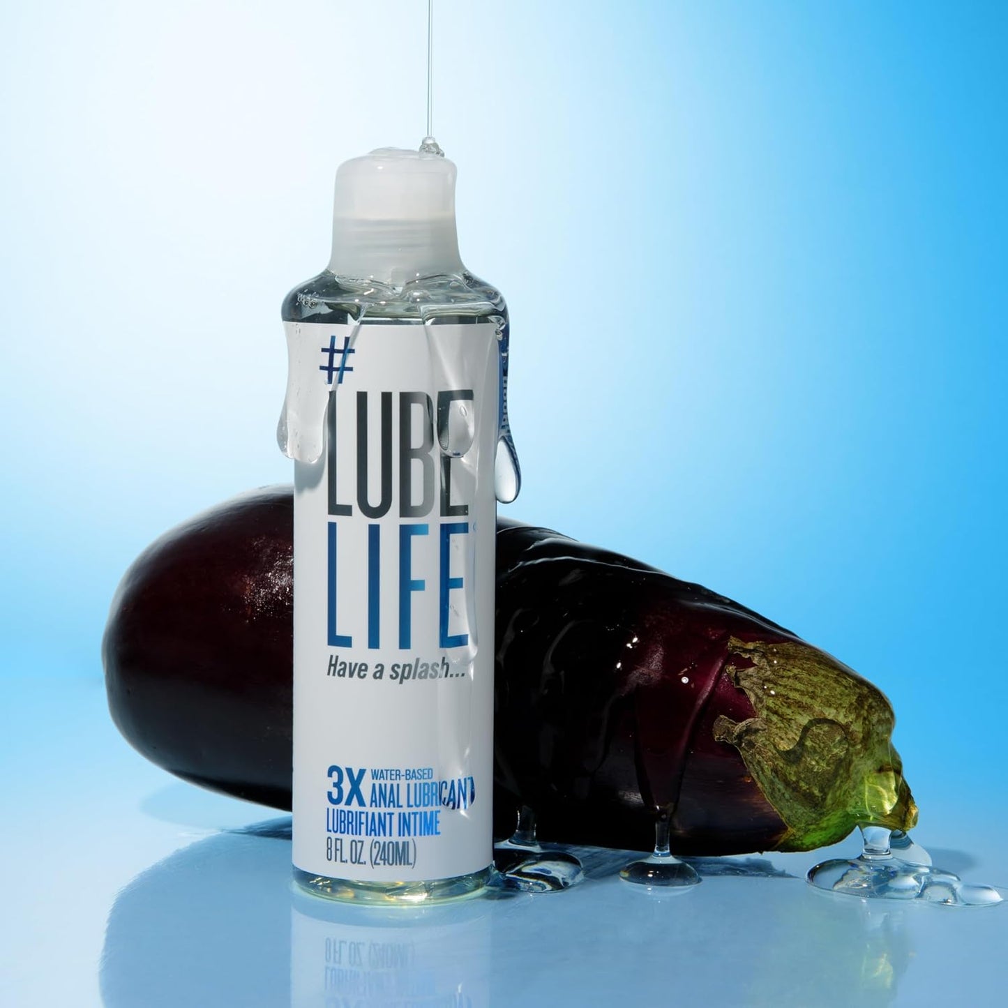 LUBELIFE Water Based 3X Anal Lube, Personal Lubricant, 12 Fl Oz | Extra thick anal glide with triple cushion, non-sticky water-based formula, toy and condom compatible, smooth confident glide