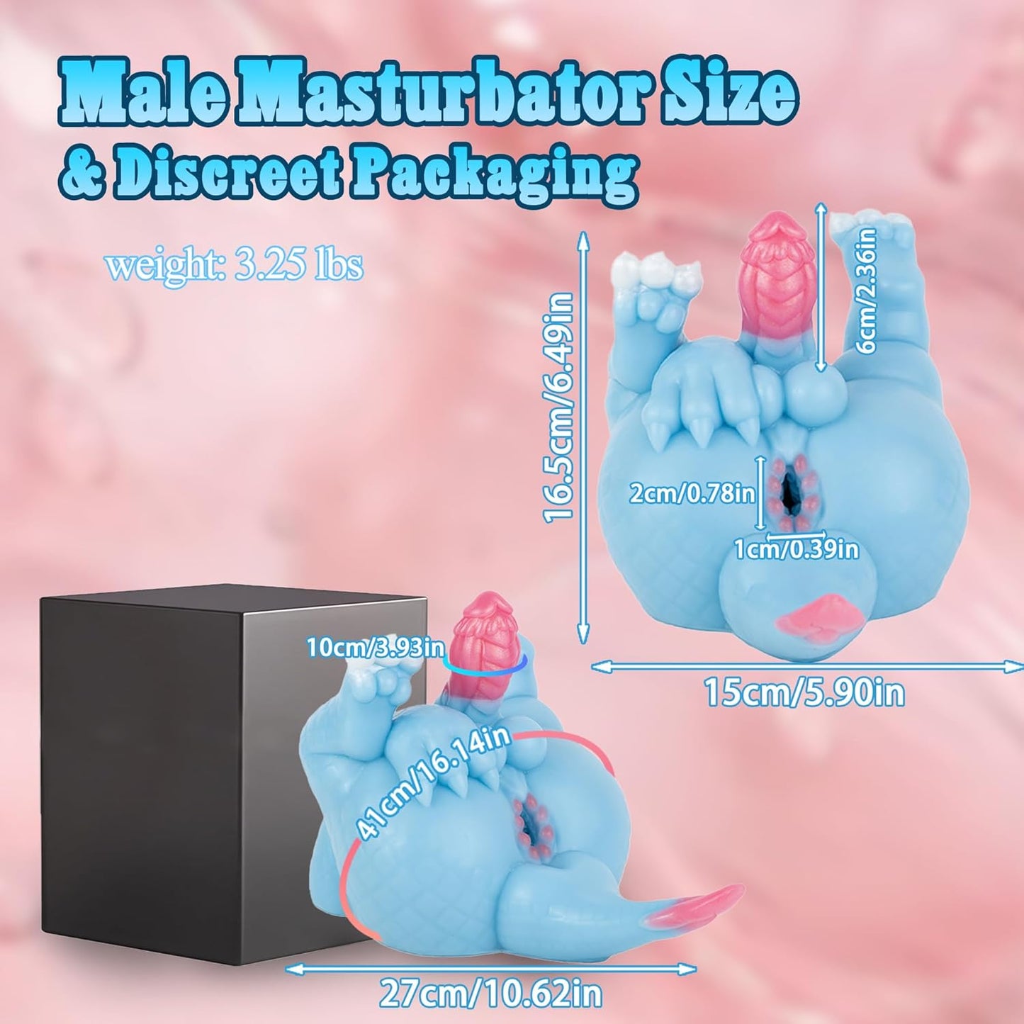 Monster Pussy Fantasy Masturbator Fantasy Sex Doll for Men Little Hole | Anime Male Masturbator with Monster Dildo and Animal Pussy,Single Channel Male Stroker 3.25 Lbs Adult Sex Toys for Men