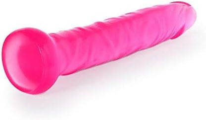 Slim Beginner Dildo - Small Dildo with Vein Texture Perfect for First-Time Users - Free-Standing Base - Experiment with Anal Play - TPR, Latex and Phthalate Free - Pink - 5.5" x 1"