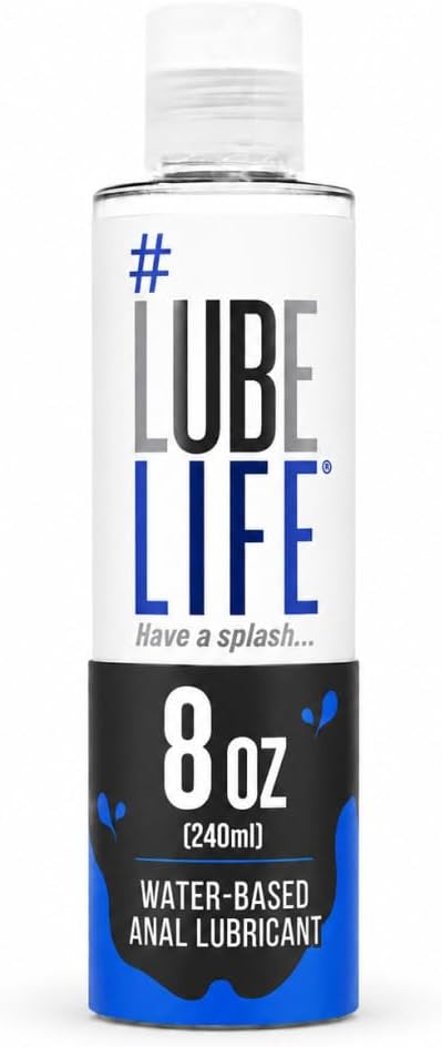 LUBELIFE Water Based 3X Anal Lube, Personal Lubricant, 12 Fl Oz | Extra thick anal glide with triple cushion, non-sticky water-based formula, toy and condom compatible, smooth confident glide