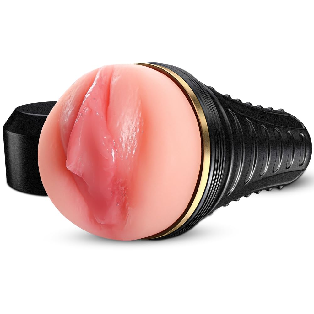 Male Masturbator Realistic Pocket Pussy Vagina Textured with 7.5in Depth Soft and Fleshy Texture,Penis Training Masturbators Sex Machine Toy for Men (Transparent)