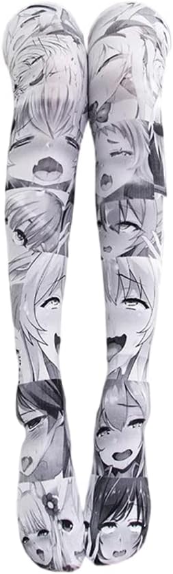 SINROYEE Sexy Cosplay Knee High Stockings Anime Cartoon Printing Thigh High Socks