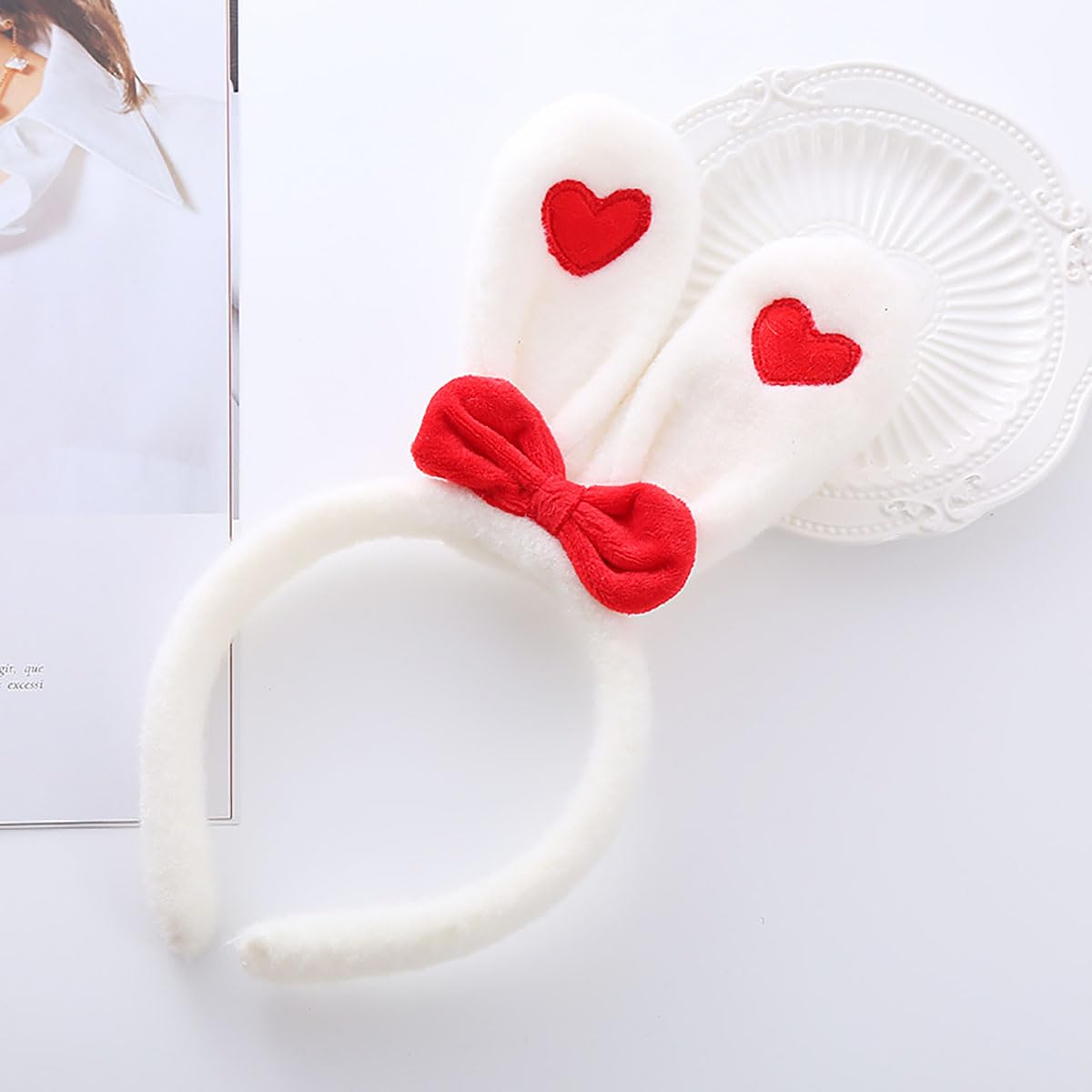 Faux Fur Fox Costume Animal Pink Short Tail Set Butt Plugs Necklace Choker Sex Dice Nipple Clamp Body Jewelry Furry Ear Headband