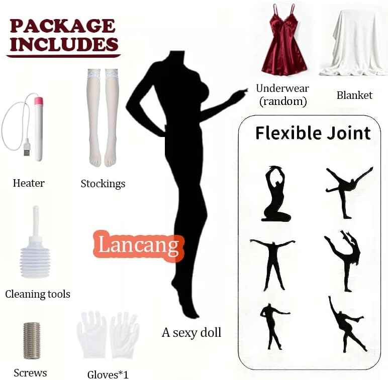 TPE Silicone Jelly-Like Large Breasts, Full-Body Realistic Sex Doll, Full-Size Male Sex Doll, 32LB TPE Adult Sex Toy, Life-Size Female Torso Sex Doll, Male Sex Doll