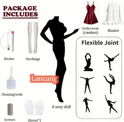 TPE Silicone Jelly-Like Large Breasts, Full-Body Realistic Sex Doll, Full-Size Male Sex Doll, 32LB TPE Adult Sex Toy, Life-Size Female Torso Sex Doll, Male Sex Doll
