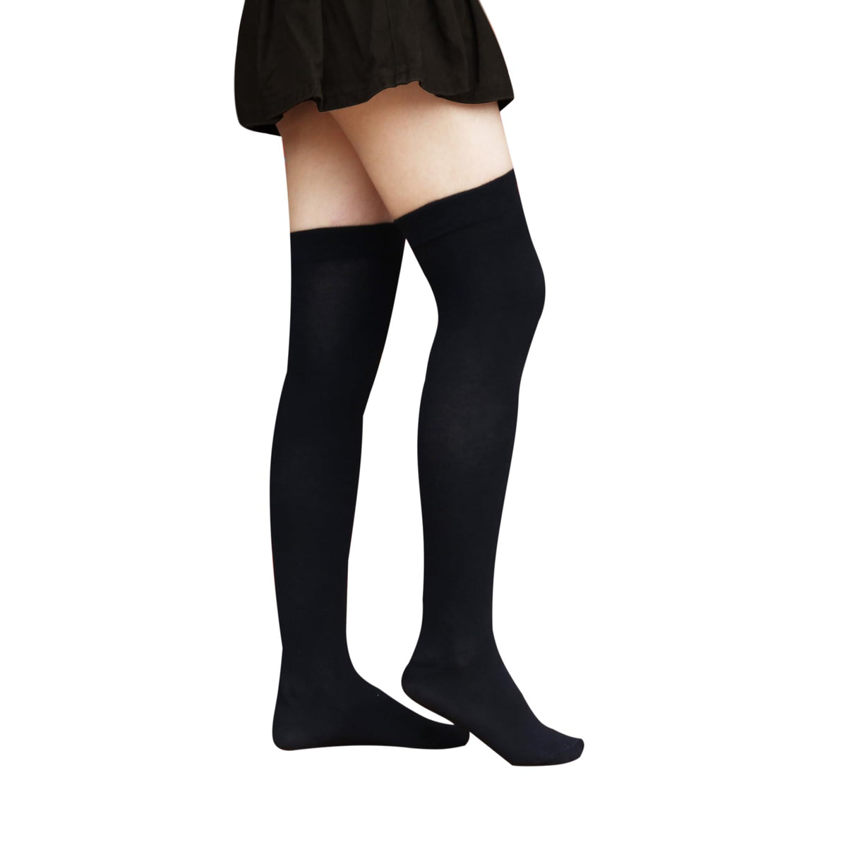 Bestjybt Thigh High Socks Cotton Warm Long Over Knee High Stockings | Knee High Socks, Stay in Place Well, Comfortable, Soft, Thick, Suitable For Winter/Snowy Weather, Smooth Look, Well Made