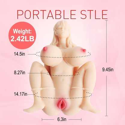 Sex Dolls Male Masturbation - Pocket Kitty Silicone Anime Dolls with Realistic Vagina Anal Big Breasts, Realistic Female Hands Free Male Masturbation, Adult Sex Toys, Pleasure for Men