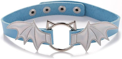 Animal Cosplay Costume Furry Fox Tail Plug Cute Ears Headband Bat Style Neck Collar Set