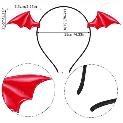Animal Cosplay Costume Furry Fox Tail Plug Cute Ears Headband Bat Style Neck Collar Set