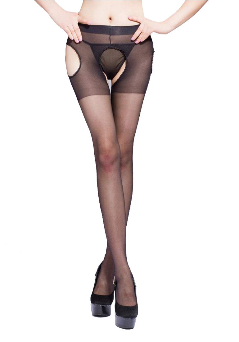 High Waist Fishnet Tights Suspenders Pantyhose Thigh High Stockings Black