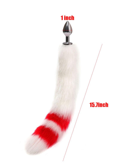 Faux Fur Fox Costume Animal Pink Short Tail Set Butt Plugs Necklace Choker Sex Dice Nipple Clamp Body Jewelry Furry Ear Headband