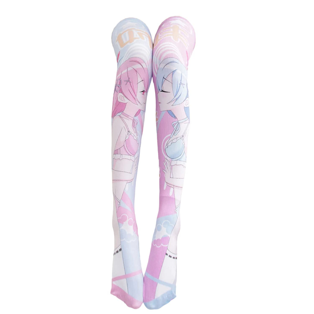 SINROYEE Sexy Cosplay Knee High Stockings Anime Cartoon Printing Thigh High Socks