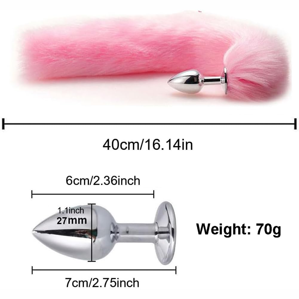 Animal Cosplay Costume Furry Fox Tail Plug Cute Ears Headband Bat Style Neck Collar Set