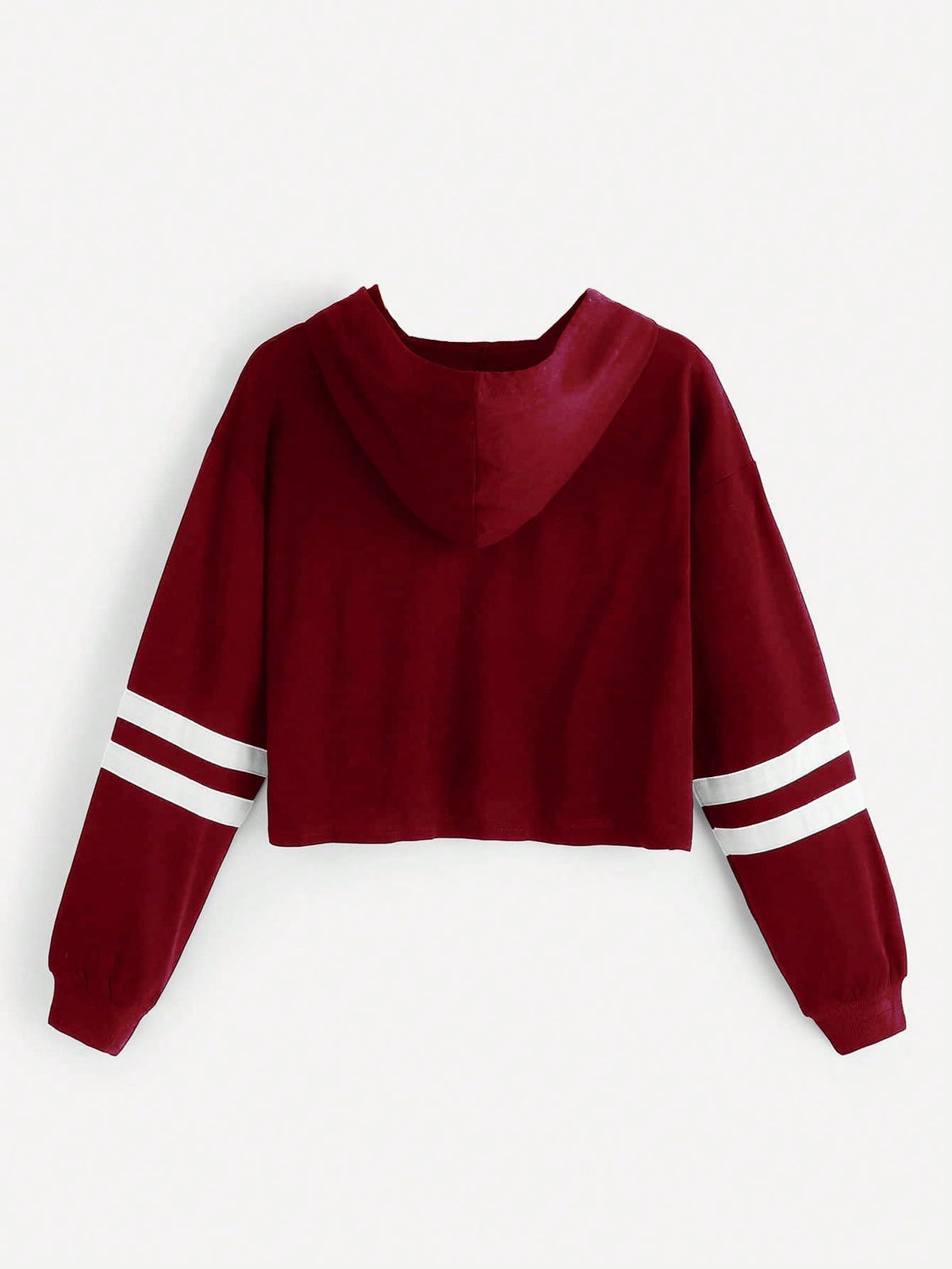 SweatyRocks Femboy Clothes Color Block Long Sleeve Crop Top Hoodie | Femboy Crop Top, Fall Outfits, Striped Sleeve Cropped Hoodies, Pullover Crop Sweatshirt with Hood