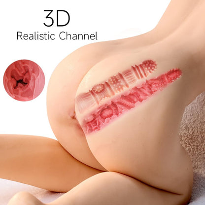 13.22lb TPE Sex Doll with Leg, Gel Breast Dual Channel Male Masturbator