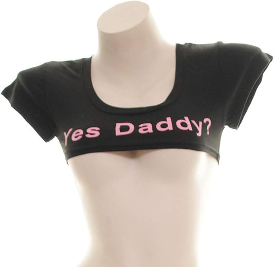 YOMORIO Yes Daddy Crop Top Japanese Lingerie Sexy Anime Cosplay Costume Tank Top