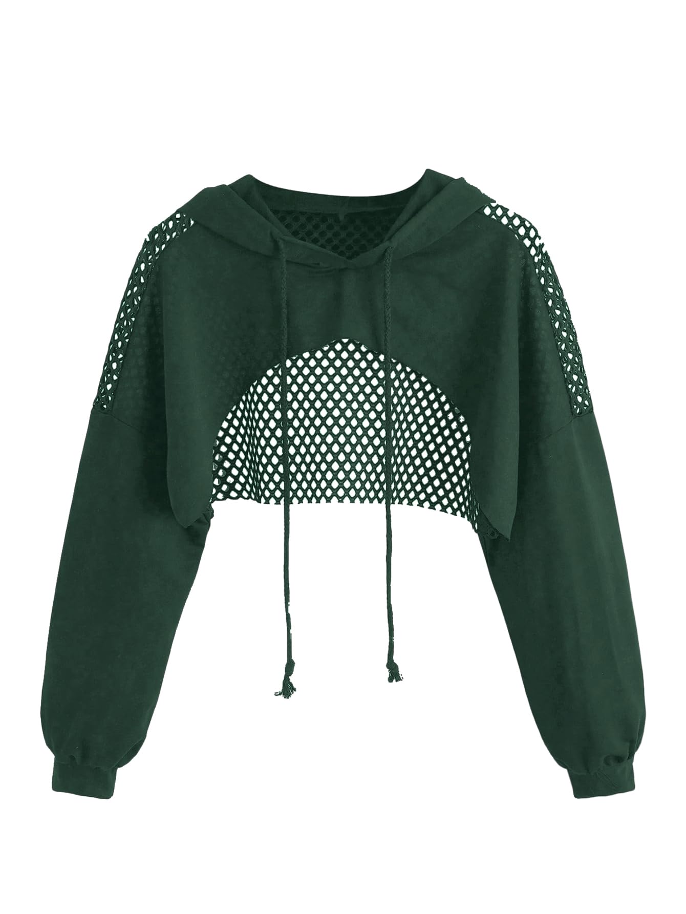 SweatyRocks Casual Cut Out Long Sleeve Pullover Crop Top Sweatshirt | Cropped Hoodie, Crop Top Hoodies, Long Sleeve Going Out Tops, Fall Fashion Clothes