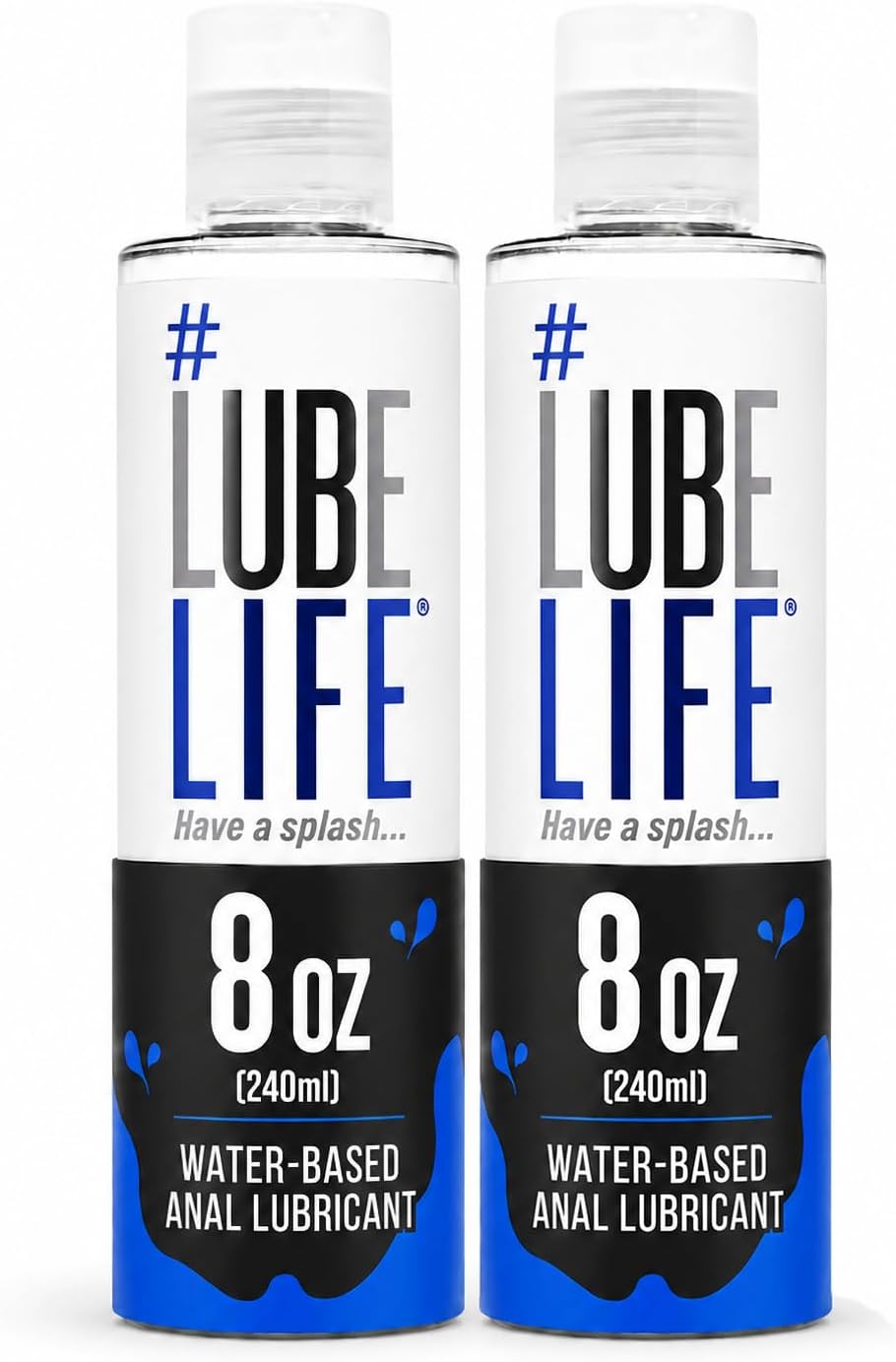 LUBELIFE Water Based 3X Anal Lube, Personal Lubricant, 12 Fl Oz | Extra thick anal glide with triple cushion, non-sticky water-based formula, toy and condom compatible, smooth confident glide