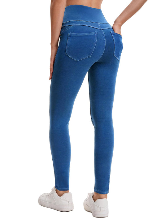 Stretchy Jeans for Women High Waisted Jeggings Tummy Control Slim Fit Jeans Pull On with Pockets Stylish Casual