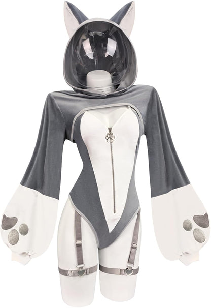 Fox Cosplay Lingerie Anime Bodysuit | Anime Cosplay，Kawaii Cosplay，Exotic Costumes，Fox Costume，Sexy Costume，Women's Bodysuit，Festival Outfit，Fox Cosplay
