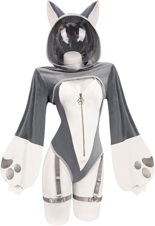 Fox Cosplay Lingerie Anime Bodysuit | Anime Cosplay，Kawaii Cosplay，Exotic Costumes，Fox Costume，Sexy Costume，Women's Bodysuit，Festival Outfit，Fox Cosplay
