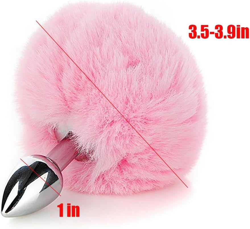 Faux Fur Fox Costume Animal Pink Short Tail Set Butt Plugs Necklace Choker Sex Dice Nipple Clamp Body Jewelry Furry Ear Headband