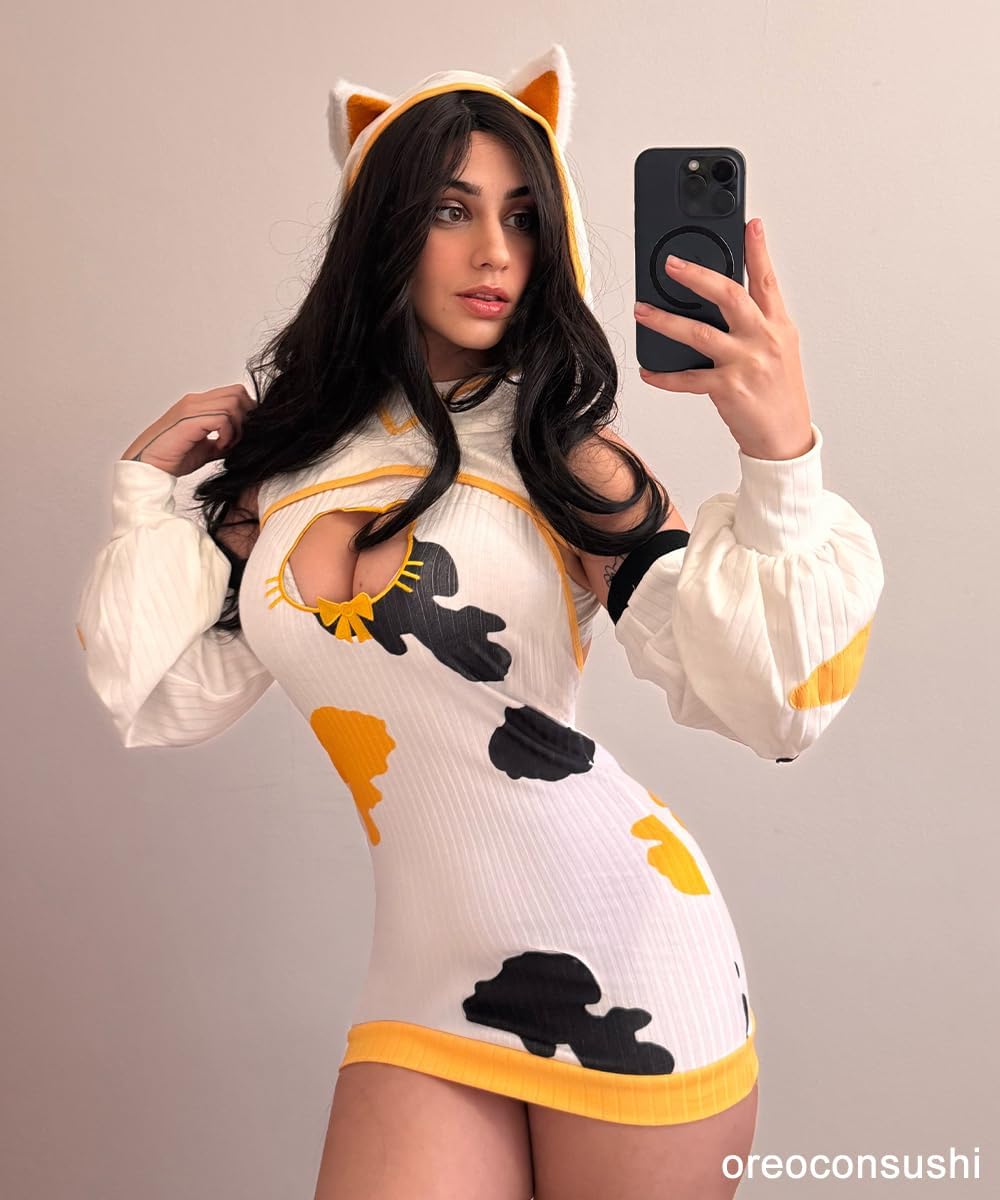 Cat Maid Outfit Sweater Cosplay Lingerie Set | Lingerie Set，Animal Cosplay Lingerie，Women's Exotic Costumes，Kitten Cosplay，Festival Outfit，Halloween Costume