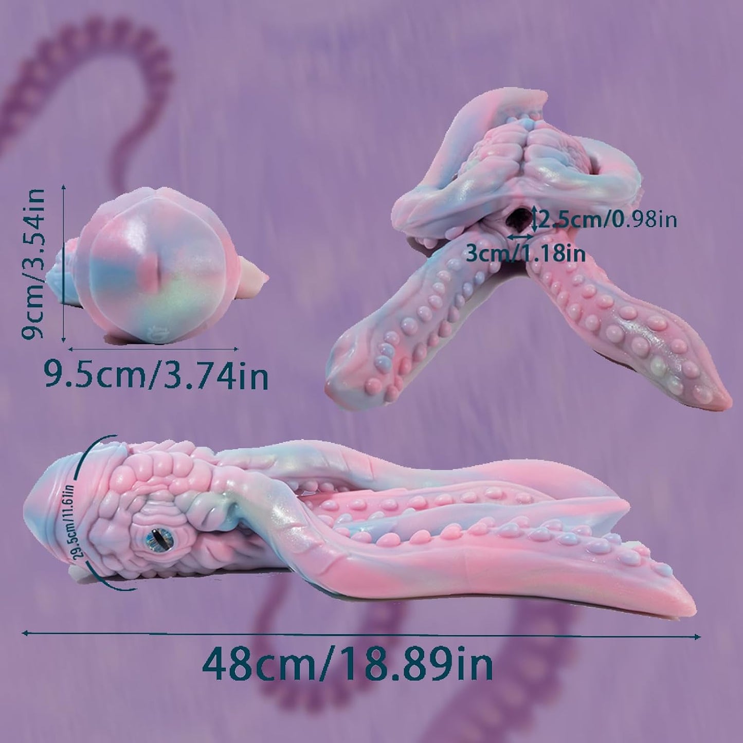 Fantasy Masturbator Male Masturbator with 4 Soft Tentacles Fantasy Sex Toys | Fantasy Male Masturbator Enclosed Single-Channel,Fantasy Stroker with 4 Silicone Tentacles Anal Plug and Monster Dildo