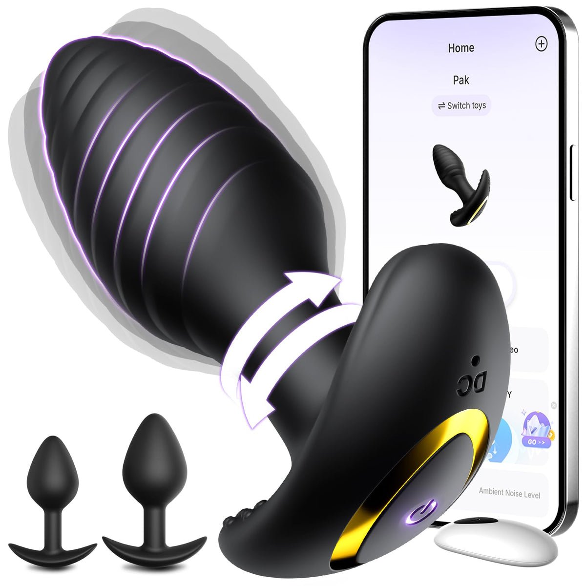 Anal Plug Vibrating Butt Plug, Adult Sex Toys 3PCS Silicone Anal Plugs, Anal Sex Toys with Remote Control 10 Vibrating Vibrator for Men, Anal Toys Adult Sex Toy & Games Prostate Massager