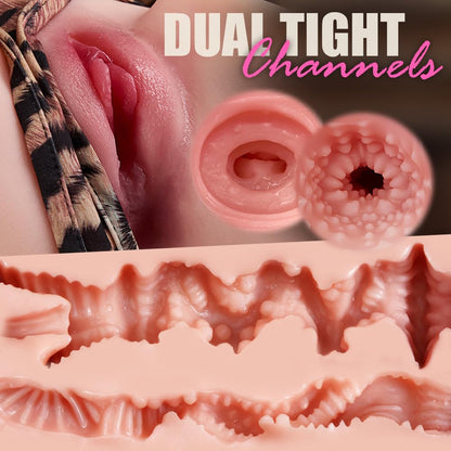 Goyha 3 in 1 Sex Doll Male Masturbator with Realistic Boobs Vagina and Anal | Lifelike Torso Masturbator Love Doll Pocket Pussy with Built-in Spine 5.9lb Pussy Ass Male Sex Toy for Men Masturbation