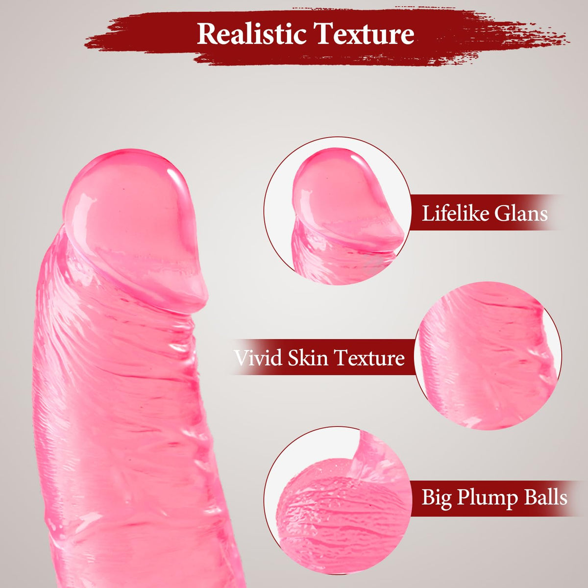 10 Inch Clear Dildo Big Dildos, Soft Realistic Huge Dildo with Strong Suction Cup for Hands-Free and Anal Play, Big G-spot Dildo Anal Sex Toys for Women and Couple