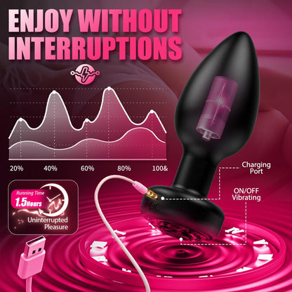 Anal Plug Vibrating Butt Plug, Adult Sex Toys 3PCS Silicone Anal Plugs, Anal Sex Toys with Remote Control 10 Vibrating Vibrator for Men, Anal Toys Adult Sex Toy & Games Prostate Massager
