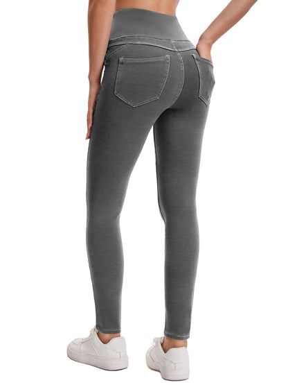 Stretchy Jeans for Women High Waisted Jeggings Tummy Control Slim Fit Jeans Pull On with Pockets Stylish Casual