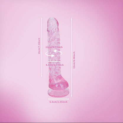 7.4 inch Dragon Dildo with Strong Suction Cup for Hands-Free Play,Realistic Monster Dildo Anal Plug Prostate Massager Adult Sex Toys for Vaginal G-Spot and Anal Prostate Purple