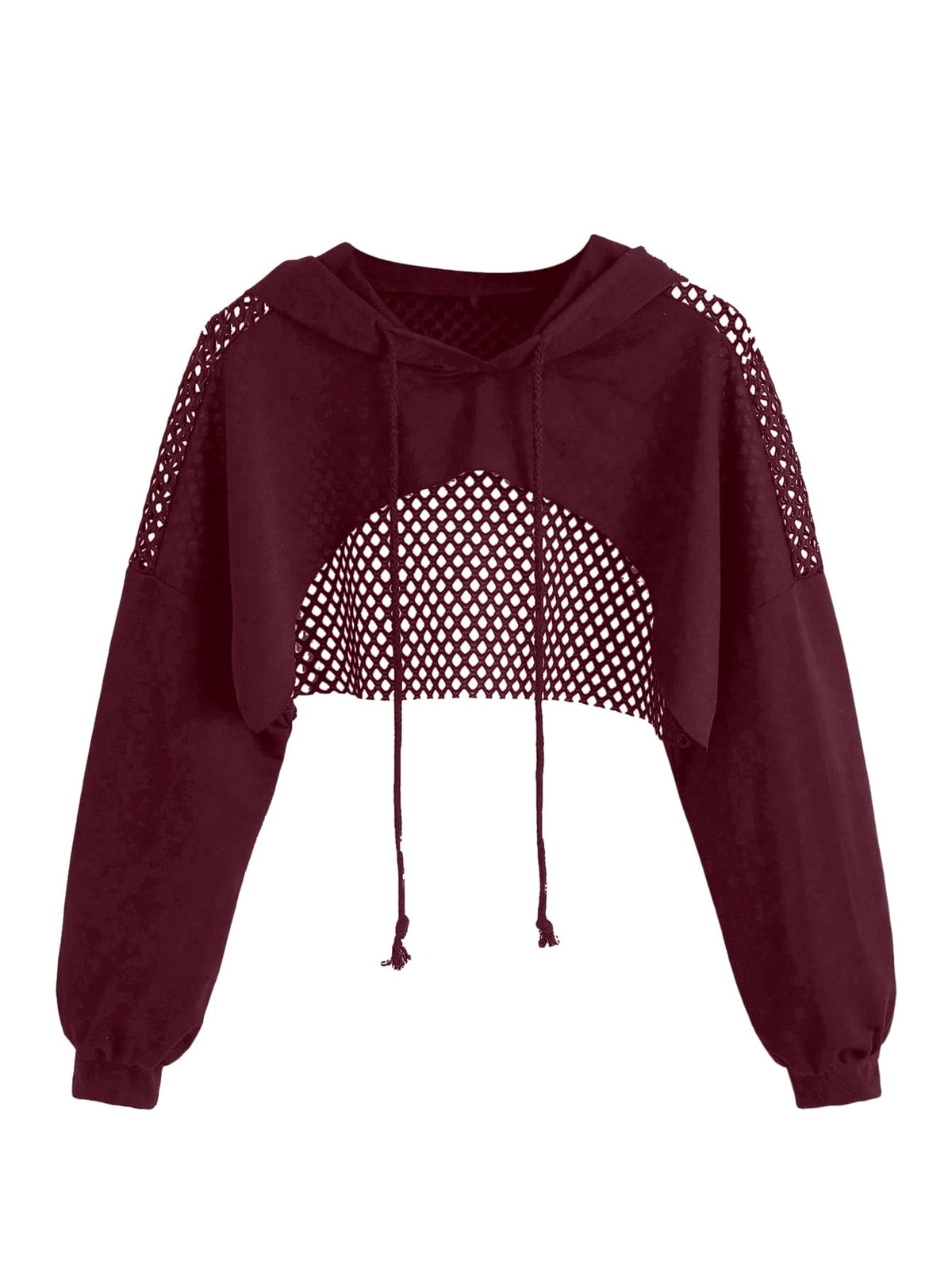 SweatyRocks Casual Cut Out Long Sleeve Pullover Crop Top Sweatshirt | Cropped Hoodie, Crop Top Hoodies, Long Sleeve Going Out Tops, Fall Fashion Clothes