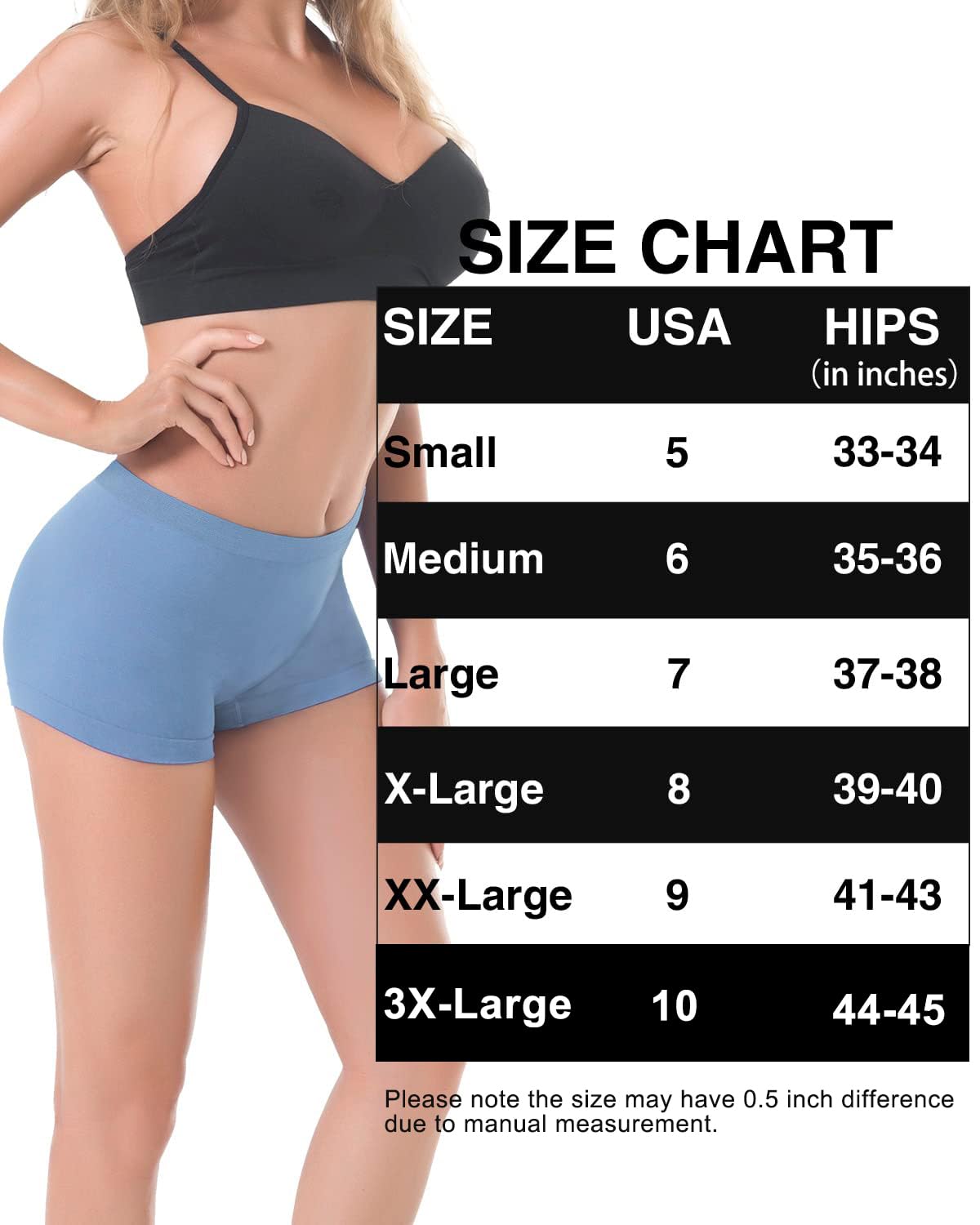 R RUXIA Boyshort Panties Seamless Nylon Underwear Stretch Boxer Briefs 5 Pack