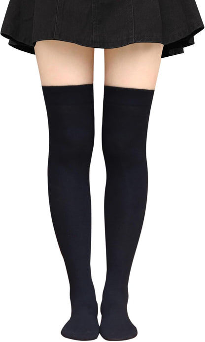 Bestjybt Thigh High Socks Cotton Warm Long Over Knee High Stockings | Knee High Socks, Stay in Place Well, Comfortable, Soft, Thick, Suitable For Winter/Snowy Weather, Smooth Look, Well Made