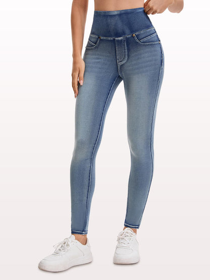 Stretchy Jeans for Women High Waisted Jeggings Tummy Control Slim Fit Jeans Pull On with Pockets Stylish Casual