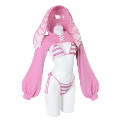 Bunny Bodysuit Maid Outfit Cosplay Set | Exotic Costumes，Bunny Costume，Animal Costume，Cosplay Lingerie Set，Kawaii Cosplay，Halloween Costume，Festival Outfit