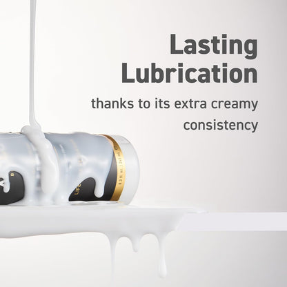 XESSO Water-Based Creamy Lube, Unscented, 4 fl oz | Thick White Gel-Like Slippery Glide, Hypoallergenic for Made in US, Discreet Package, Package May Vary