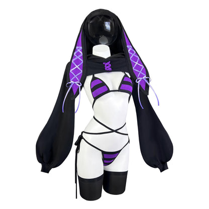 Bunny Bodysuit Maid Outfit Cosplay Set | Exotic Costumes，Bunny Costume，Animal Costume，Cosplay Lingerie Set，Kawaii Cosplay，Halloween Costume，Festival Outfit
