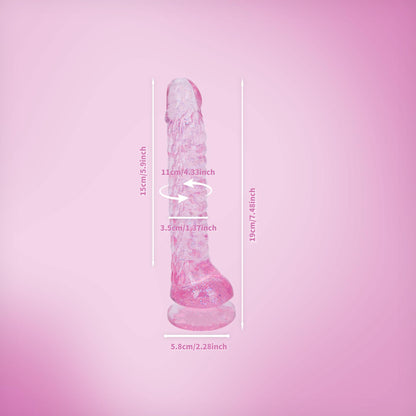 7.4 inch Dragon Dildo with Strong Suction Cup for Hands-Free Play,Realistic Monster Dildo Anal Plug Prostate Massager Adult Sex Toys for Vaginal G-Spot and Anal Prostate Purple