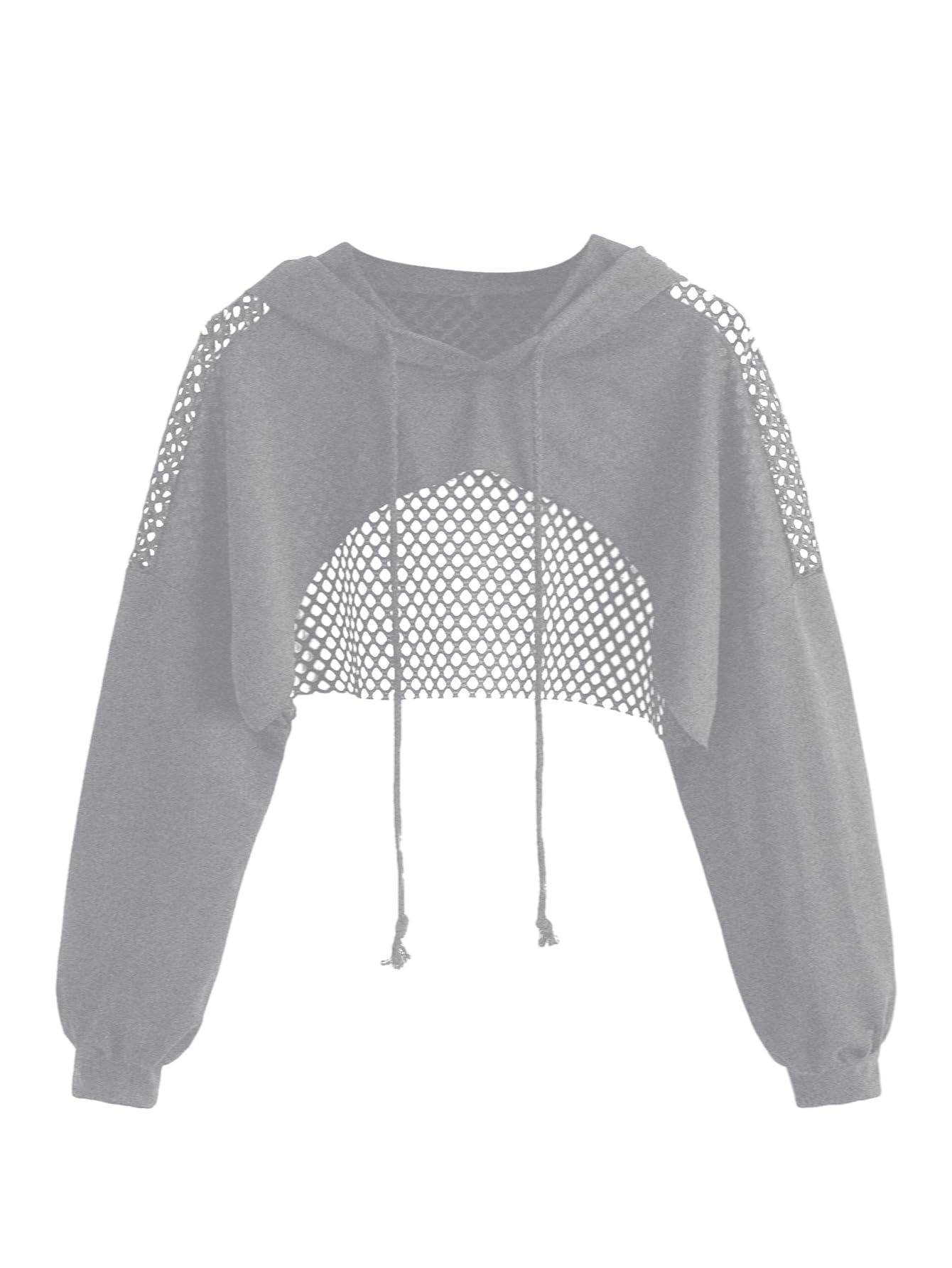 SweatyRocks Casual Cut Out Long Sleeve Pullover Crop Top Sweatshirt | Cropped Hoodie, Crop Top Hoodies, Long Sleeve Going Out Tops, Fall Fashion Clothes