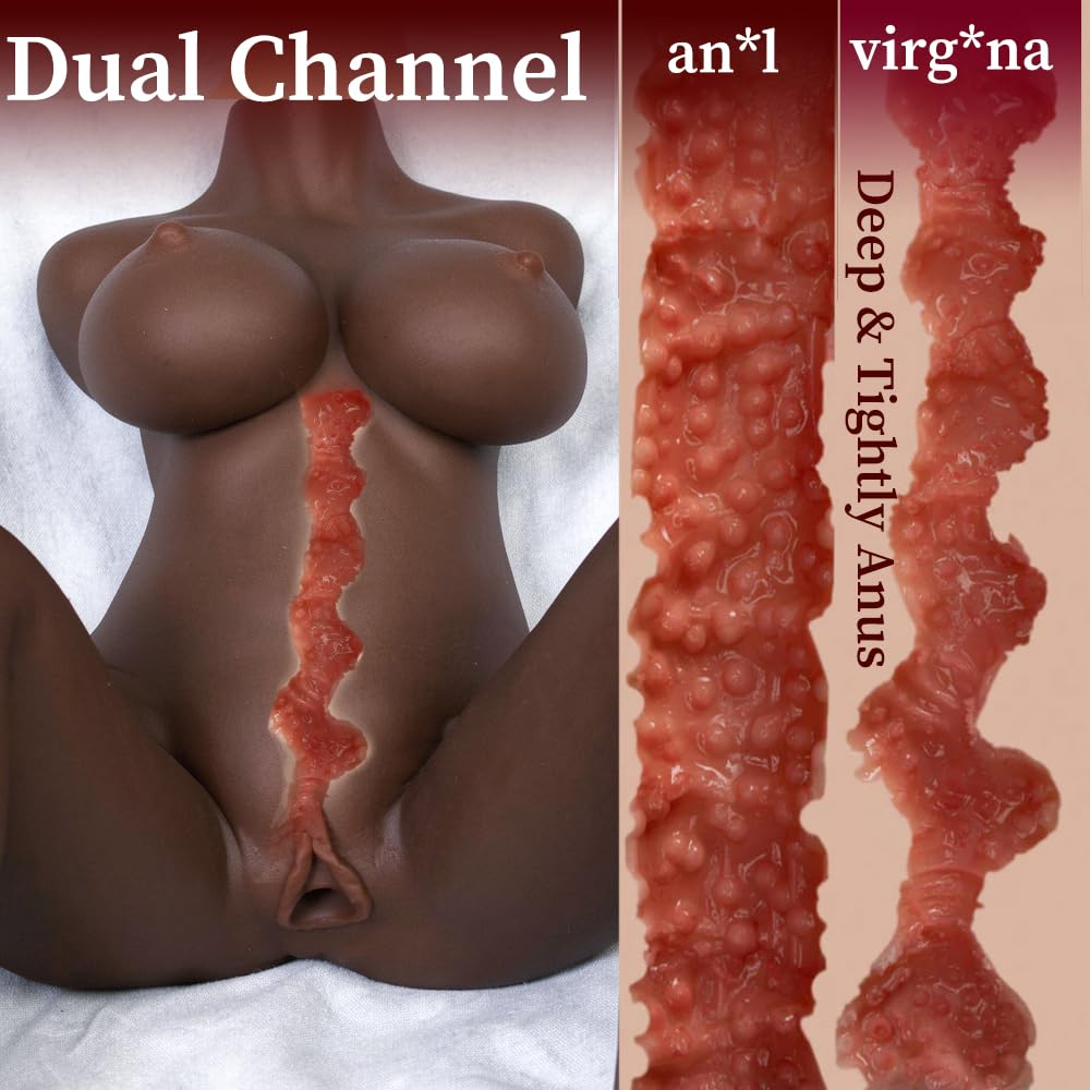 13.22lb TPE Sex Doll with Leg, Gel Breast Dual Channel Male Masturbator