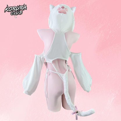 Cat Maid Outfit Sweater Cosplay Lingerie Set | Lingerie Set，Animal Cosplay Lingerie，Women's Exotic Costumes，Kitten Cosplay，Festival Outfit，Halloween Costume