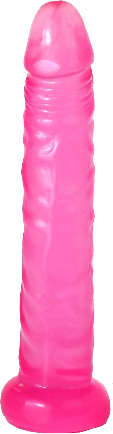 Slim Beginner Dildo - Small Dildo with Vein Texture Perfect for First-Time Users - Free-Standing Base - Experiment with Anal Play - TPR, Latex and Phthalate Free - Pink - 5.5" x 1"